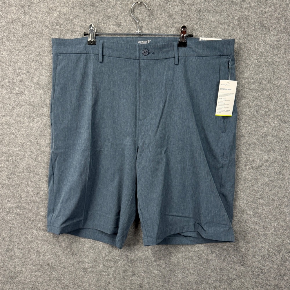 Old Navy Active StretchTech Shorts Mens 38 Blue Gray 10 In‎ Inseam Quick Dry NEW